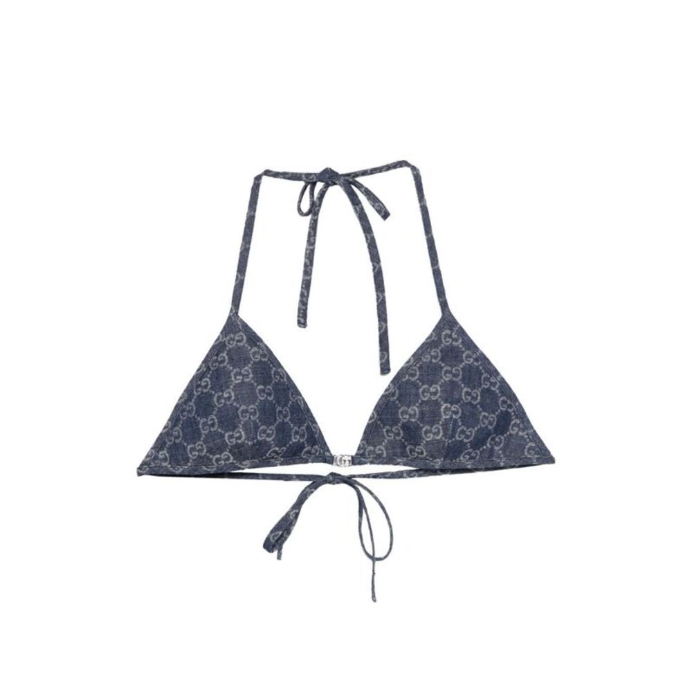 Gucci Women Gg Triangle Bikini Top